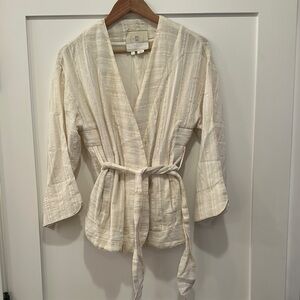 Anthropologie Cream Tunic Top